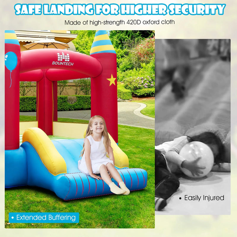 Costway Inflatable Kids Jumping Bouncer Indoor Outdoor With 480W Blower
