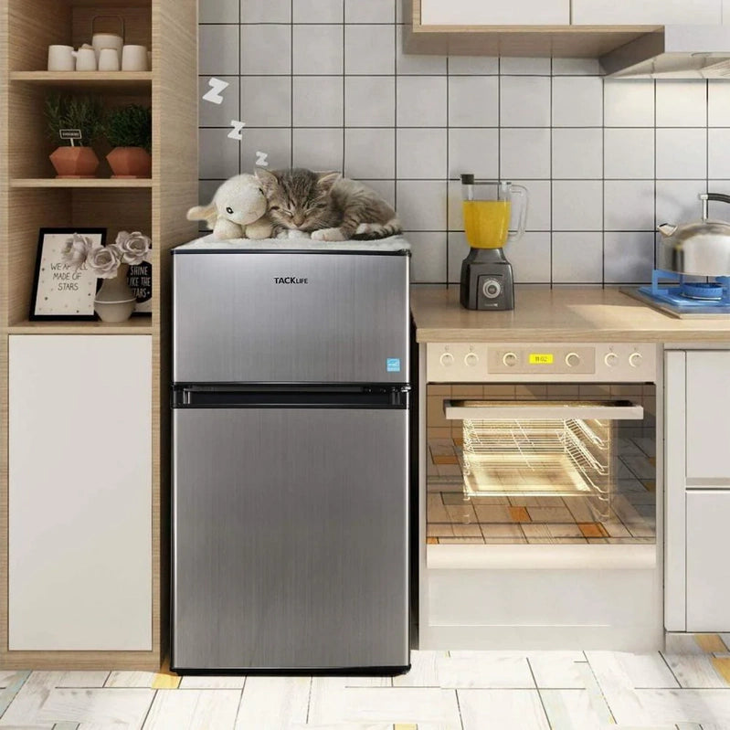 Mini Fridge With Freezer, 3.1 Cu. Ft. Small Refrigerator, Compact Refrigerator With LED Light