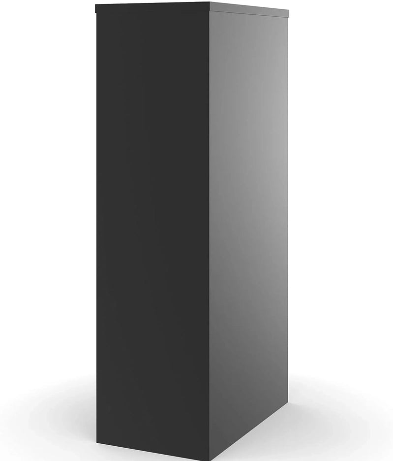 Staples 4-Drawer File Cabinet, Lockable, Black, 25 In.D x 15 In.W