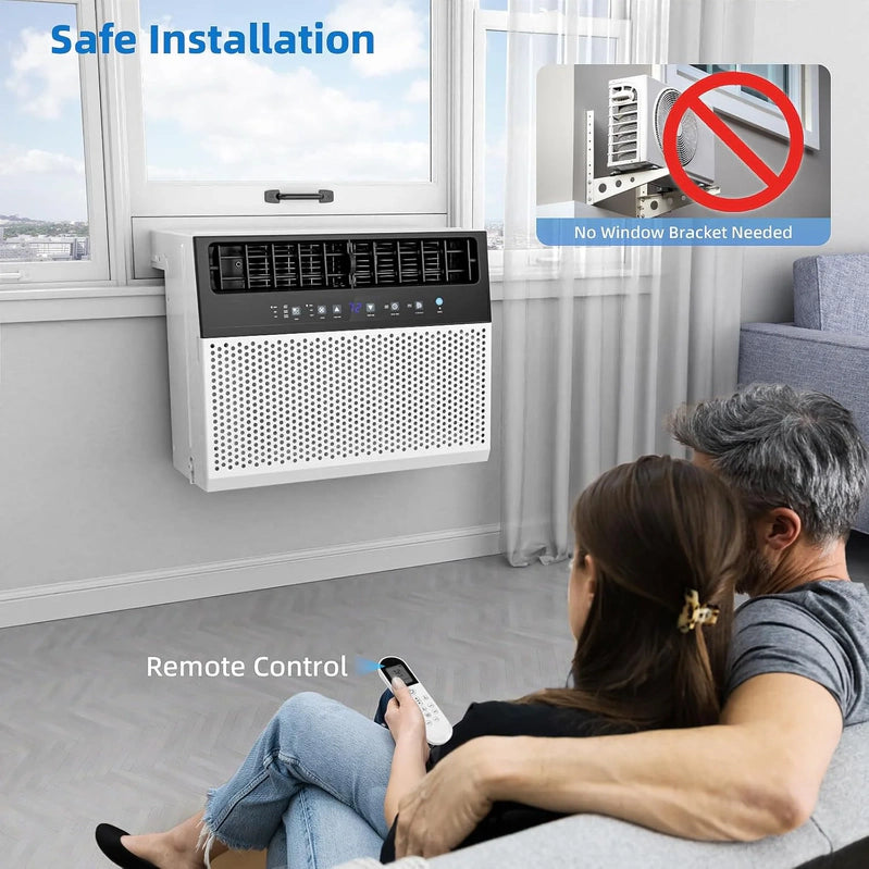 Antarctic Star 12,000 BTU U-Shaped Window Air Conditioner Unit Cools Up To 550 Sq. Ft. With 6 Modes 24H Timer, Ultra Quiet Window AC Units