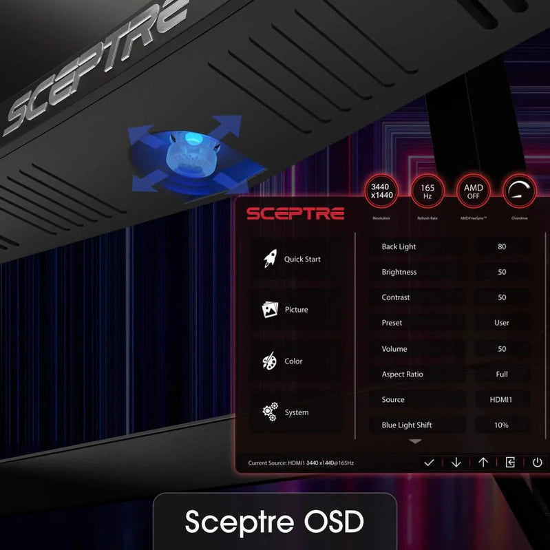 Sceptre 34 In. 165Hz Curved Ultrawide Wqhd Monitor