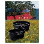Rubbermaid FG424500BLA Livestock Tank, Model Year 2025, 150 Gallon Capacity, Plastic, Black