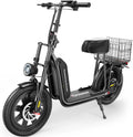 iScooter Electric Scooter With Seat, 37/21 Mile Range, 28/19/15.6 Mph Top Speed, Dual Suspension Scooter With Basket