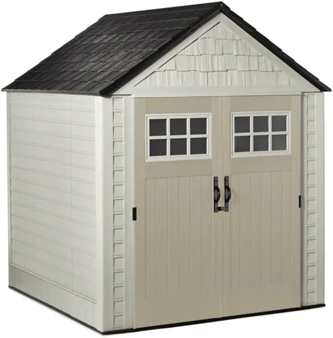 Rubbermaid Resin Outdoor Storage Shed With Floor