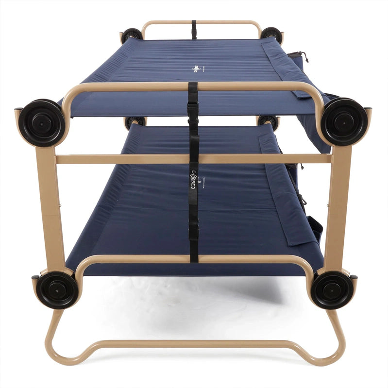 Disc-O-Bed XL Cam-O-Bunk Benchable Double Cot With Storage Organizers, Navy