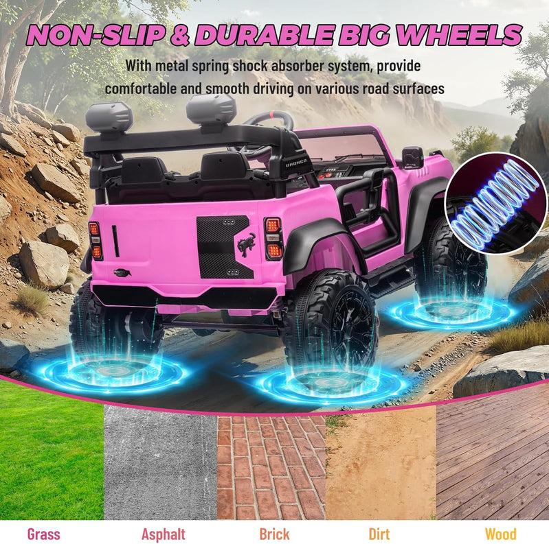 Bronco Raptor Two-Seater Ride-On Car Truck Toy Blue