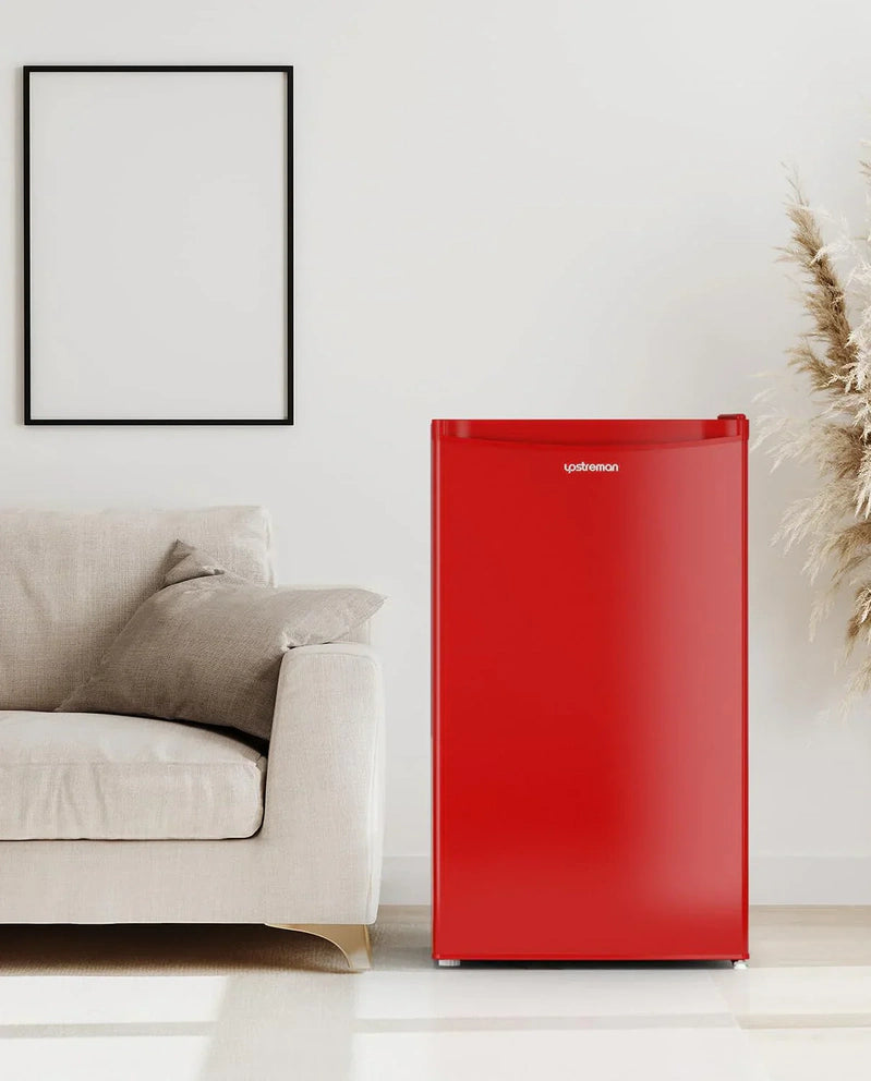 Upstreman 3.2 Cu. Ft. Mini Fridge Freezer Single Door Fridge Dorm Fridge Adjustable Thermostat