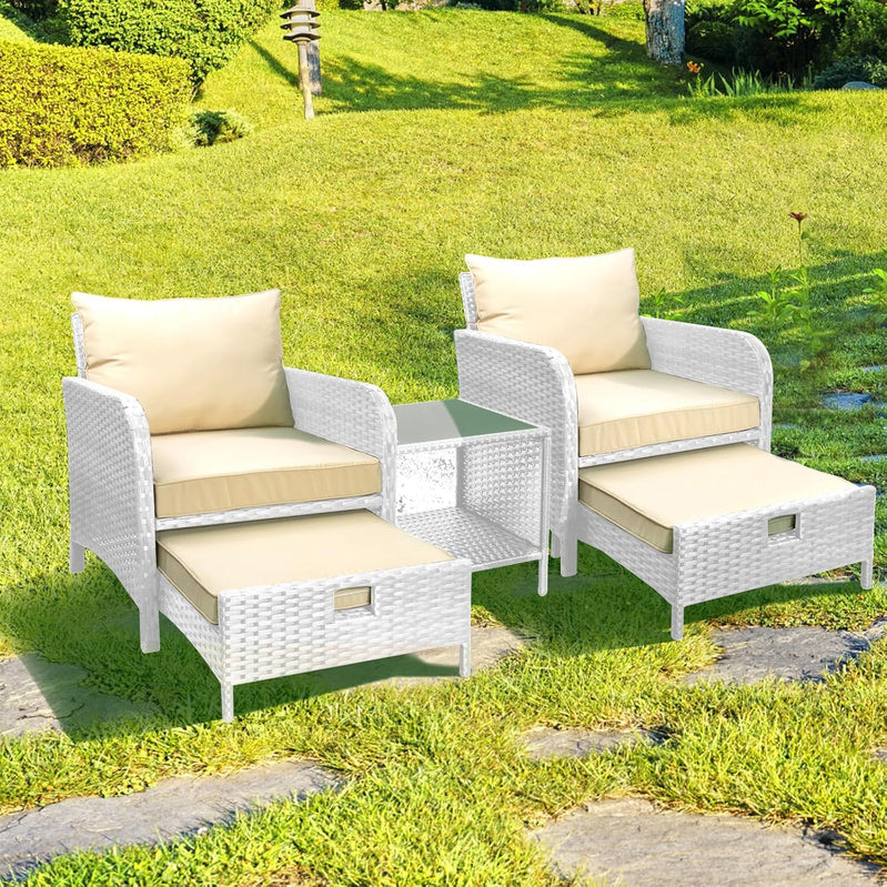 Leveleve Balcony Furniture 5 Piece Patio Conversation Set