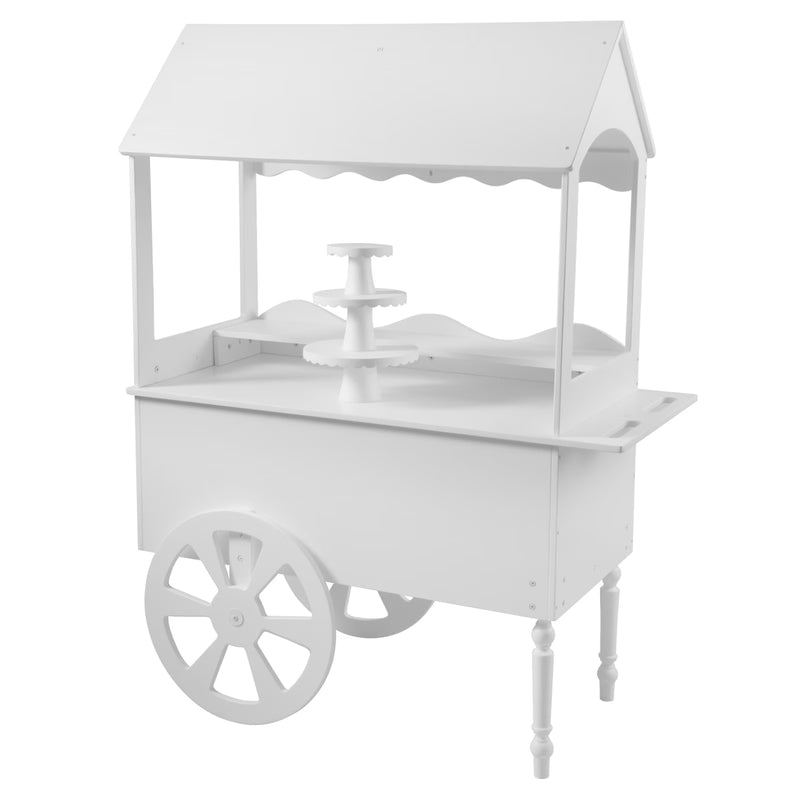 Candy Cart For Party, Candy Cart Display Stand With Wheels For Party, Dessert Cart, Decorated Wood Candy Cart With Wheels For Birthdays Wedding