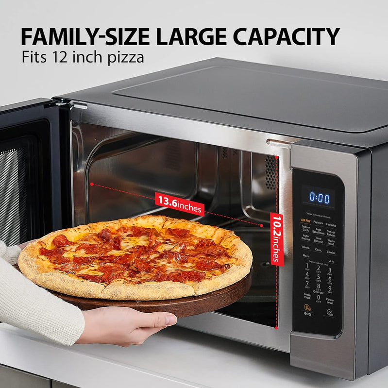 Toshiba 4-in-1 ML-EC42P, SS Countertop Microwave Oven, Smart Sensor, Convection, Air Fryer Combo, Mute Function