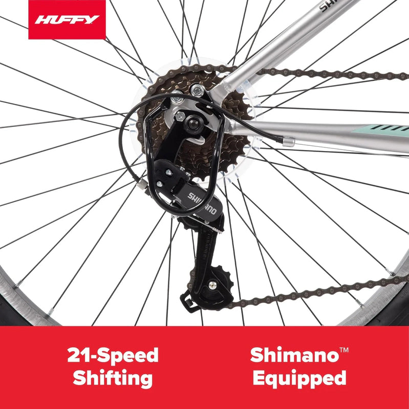 Huffy Stone Mountain Hardtail Mountain Bike For Boys/Girls/Men/Women, 20 In./24 In./26 In. Sizes, 6 Or 21 Speed Shimano Twist Shifting
