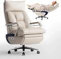 M80 Executive Chair With Two Motors And Footrest, For Tall And Heavy People, Up To 190 Kg, Beige