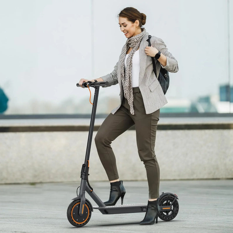 Electric Scooter, 350W/500W Powerful Motor, 8.5 In./10 In. Solid Tires, 19/22Mph, 28/21/12 Miles Range, Dual Braking