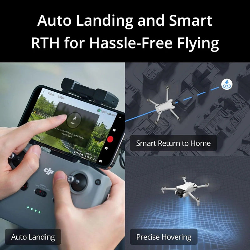 DJI Mini 3, Drones With Camera For Adults 4K, 38-min Flight Time, Up To 32800 Ft, 10km Video Transmission, True Vertical Shooting