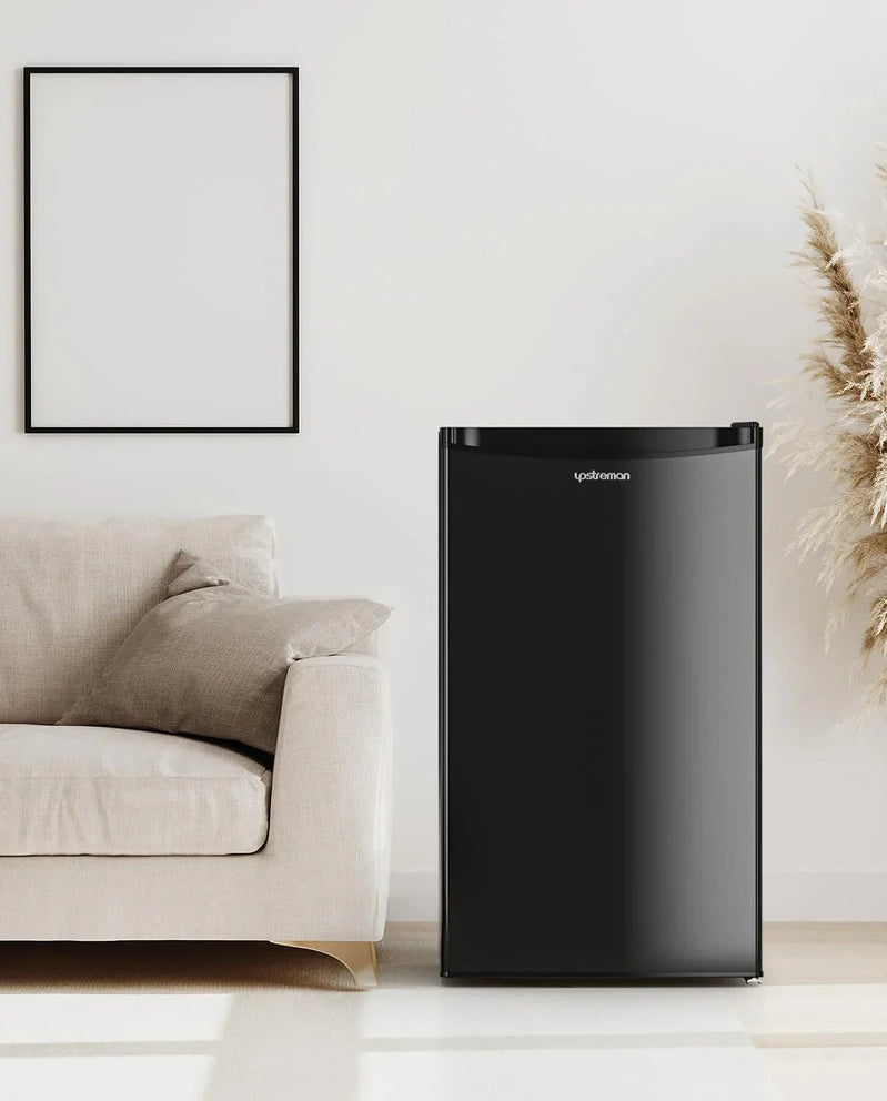 Upstreman 3.2 Cu. Ft. Mini Fridge Freezer Single Door Fridge Dorm Fridge Adjustable Thermostat