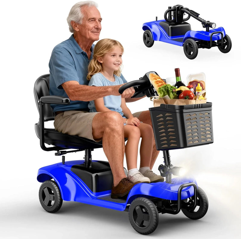 Mobility Scooter For Adults,4 Wheel Mobility Scooter,15 Miles Range,300LBS Capacity