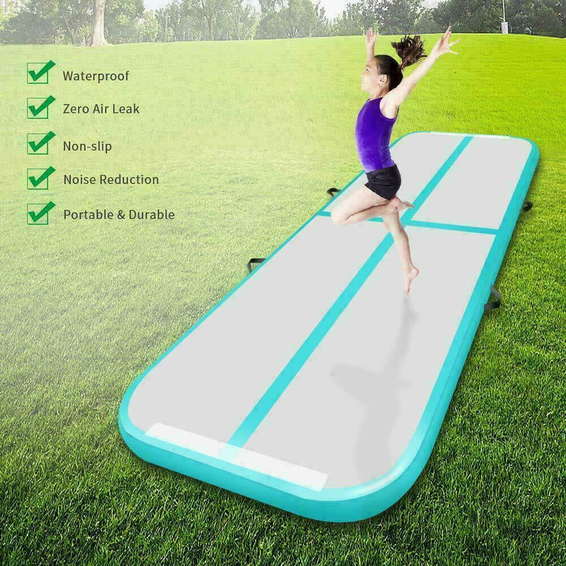 Fbsport Green 4m 1m 0.1m Inflatable Air Track Tumbling Gymnastic Mat Floor Home Training Yoga With Pump
