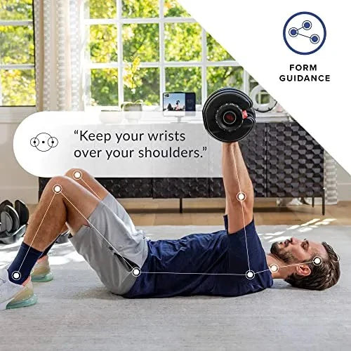 Bowflex SelectTech 552 Adjustable Dumbbells, Pair, 2.3C23.8 Kg, Space-Saving Home Fitness Equipment