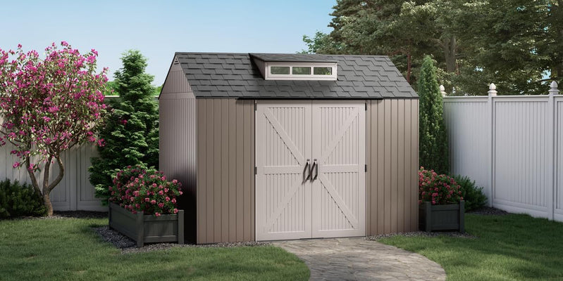 Rubbermaid Resin Outdoor Storage Shed With Floor