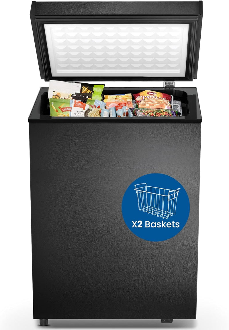 Chest Freezer 3.5 Cu. Ft. Compact Freezer Free Standing Top Open Door Deep Freezer