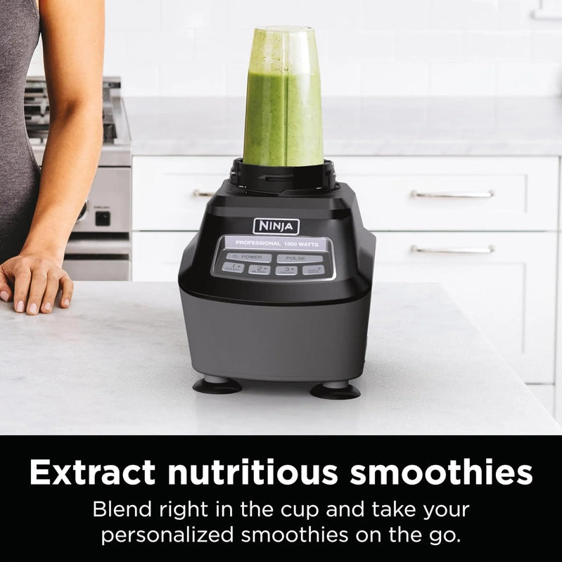 Ninja Mega Kitchen System, 1500-Watt, 72-Ounce Full-Size Blender And 8-Cup Food Processor With 2 16-Ounce To-Go Cups