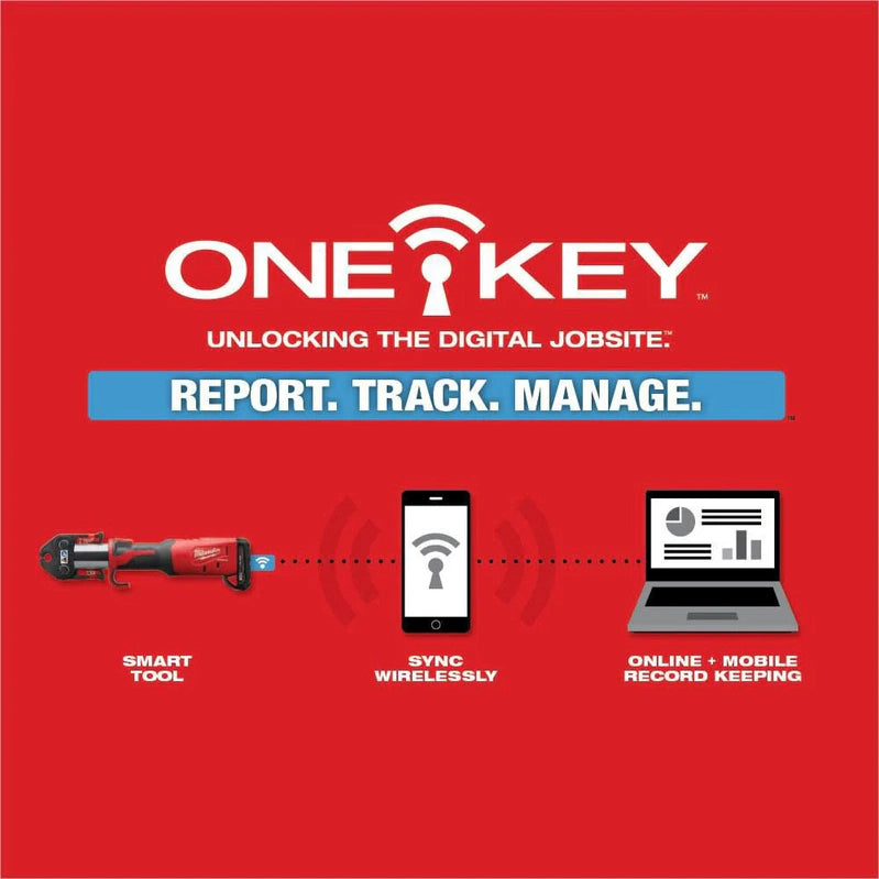 Milwaukee M18 Force Logic Crimping Tool With One-Key And 1/2