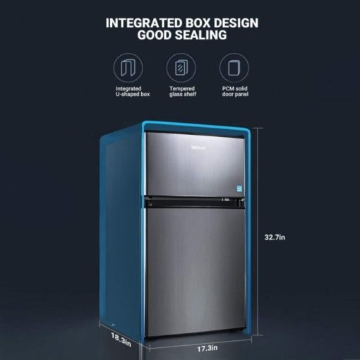 Mini Fridge With Freezer, 3.1 Cu. Ft. Small Refrigerator, Compact Refrigerator With LED Light