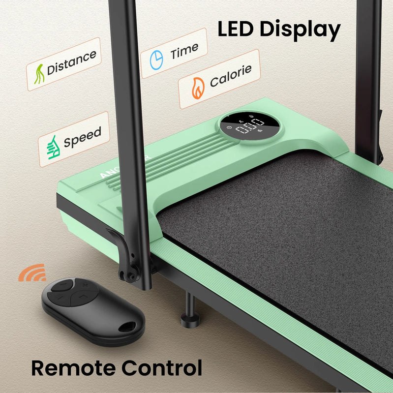 Ancheer Portable Folding Walking Pad 300lb, 7.5 MPH Under Desk Treadmill With Remote Control And LED Display
