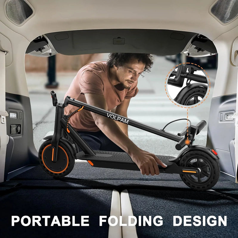 Electric Scooter, 350W/500W Powerful Motor, 8.5 In./10 In. Solid Tires, 19/22Mph, 28/21/12 Miles Range, Dual Braking