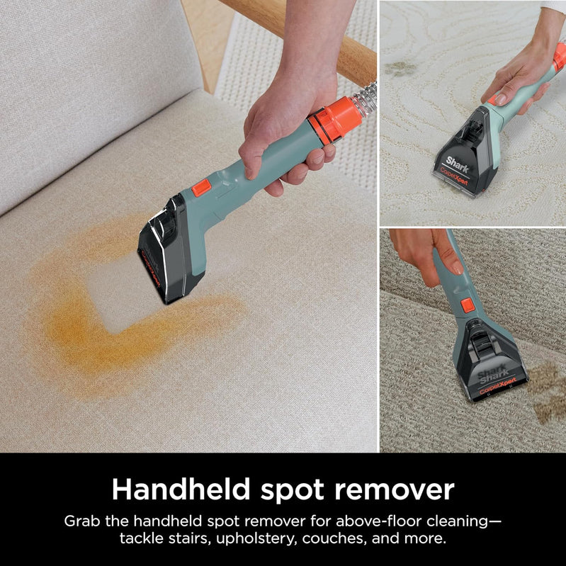 Shark CarpetXpert EX201 Carpet Cleaner, Cyan, Deep Cleaning With StainStriker, For Pets, Includes Spot And Stain Remover Tools