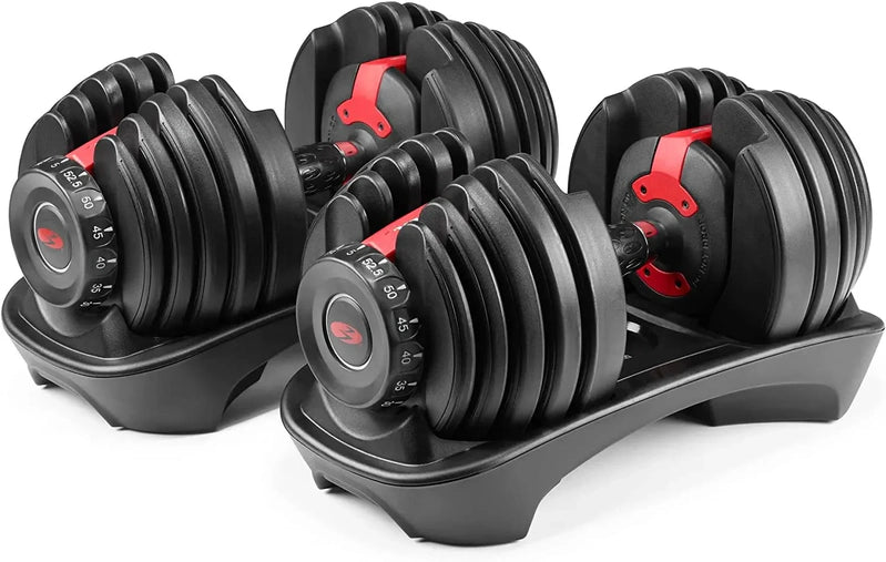 Bowflex SelectTech 552 Adjustable Dumbbells, Pair, 2.3C23.8 Kg, Space-Saving Home Fitness Equipment