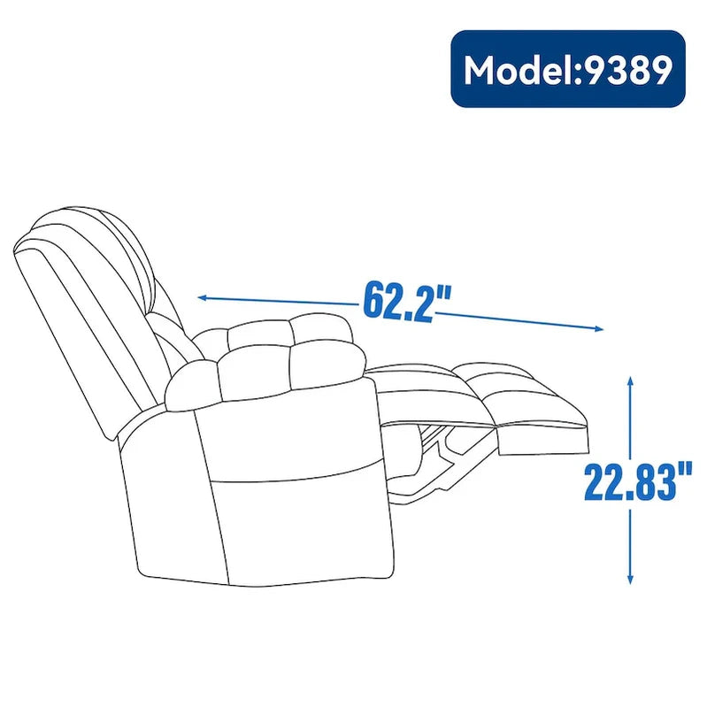 Lazy Boy Swivel Rocker Fabric Recliner Chair, Overstuffed Large Manual Recliner Glider With Pillow Top Arms And Cushion Back