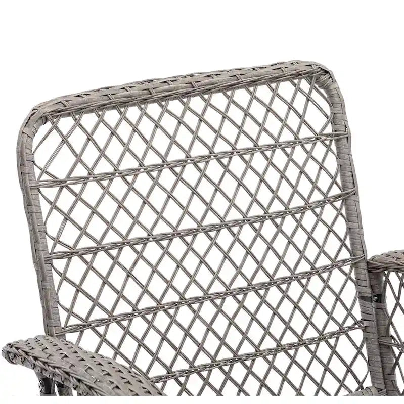 3 Pieces Outdoor Swivel Rocker Patio Chairs, 360 Degree Rocking Patio Conversation Set