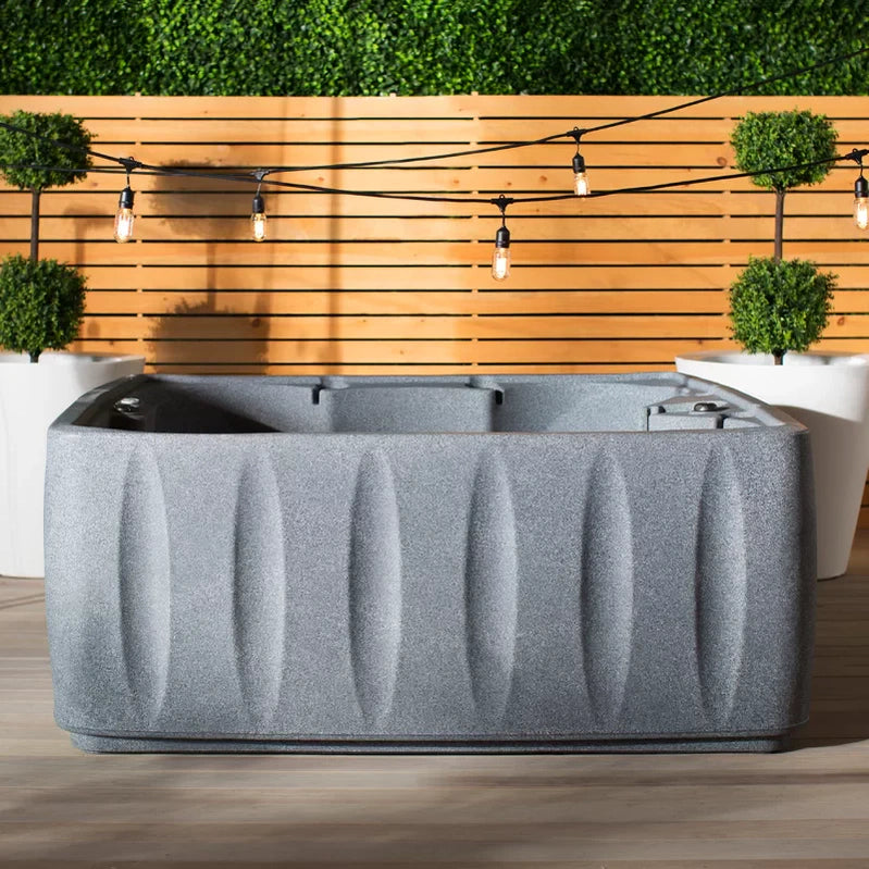 AquaRest Spas 6-Person Plug-and-Play Hot Tub, 29-Jet Square Design With Ozonator