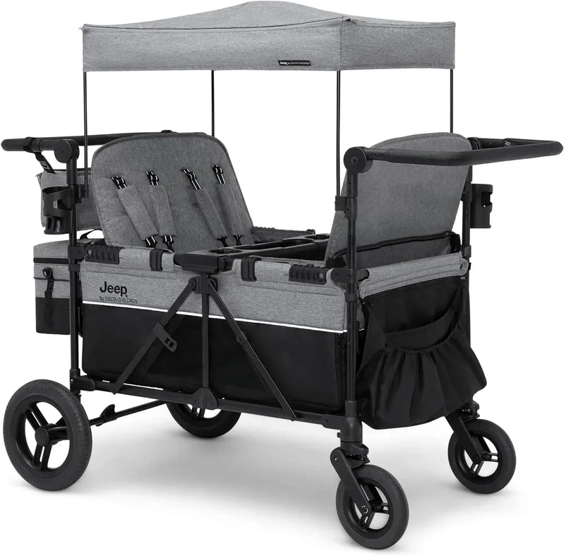 Jeep Wrangler Deluxe 4-seater Stroller By Delta Children Premium Quad Stroller