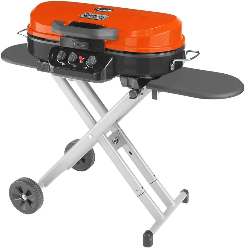 RoadTrip 285 Portable Stand-Up Propane Grill With 3 Adjustable Burners And Instastart Ignition, 20,000 BTUs Of Power For Outdoor Cooking