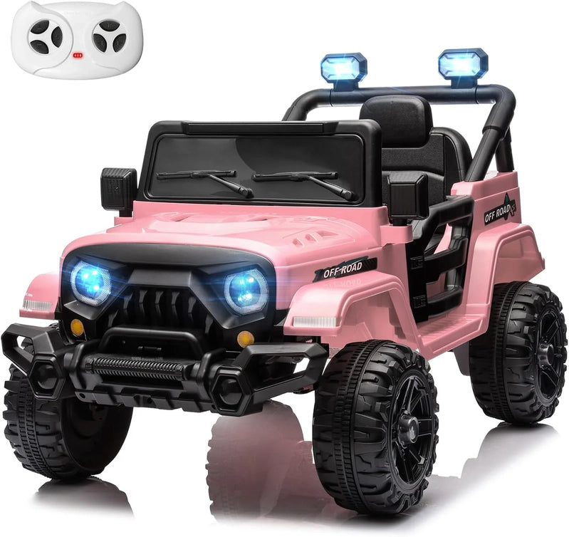 12V Kids Electric Ride On Truck Car Remote Control, Twin 35W Motors 3.5MPH Max Speed, Bluetooth USB Music Player