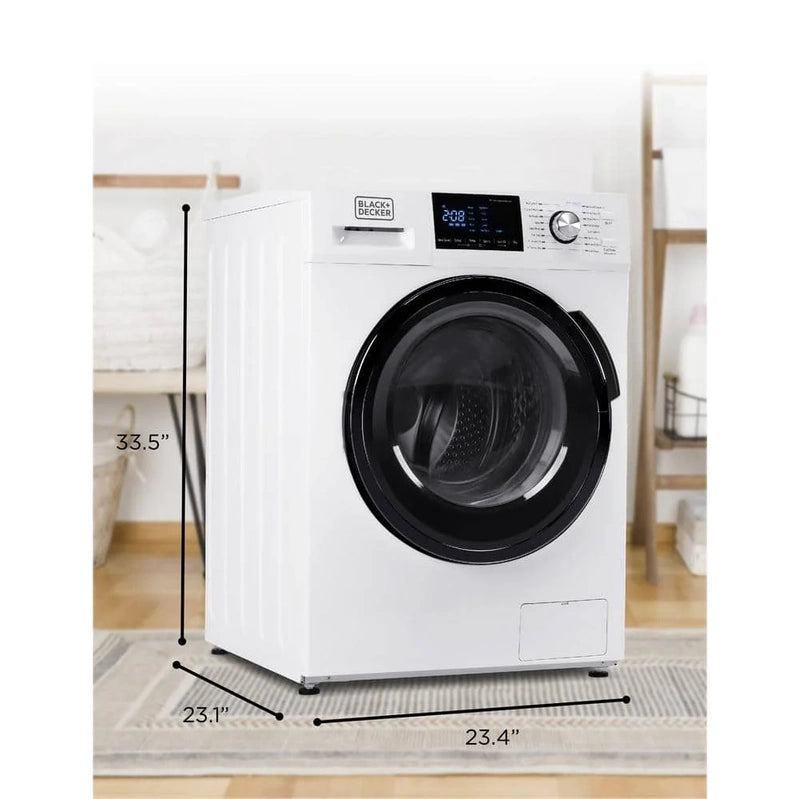 Black Plus Decker 2.7 Cu. Ft. All-in-One Washer And Dryer Combo In White BCW27MW