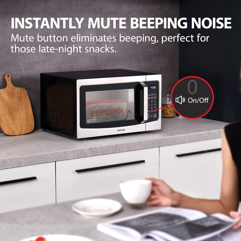Toshiba 4-in-1 ML-EC42P, SS Countertop Microwave Oven, Smart Sensor, Convection, Air Fryer Combo, Mute Function