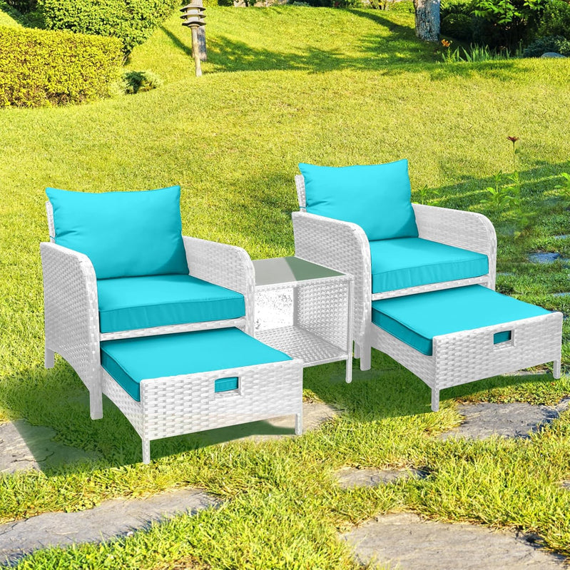 Leveleve Balcony Furniture 5 Piece Patio Conversation Set