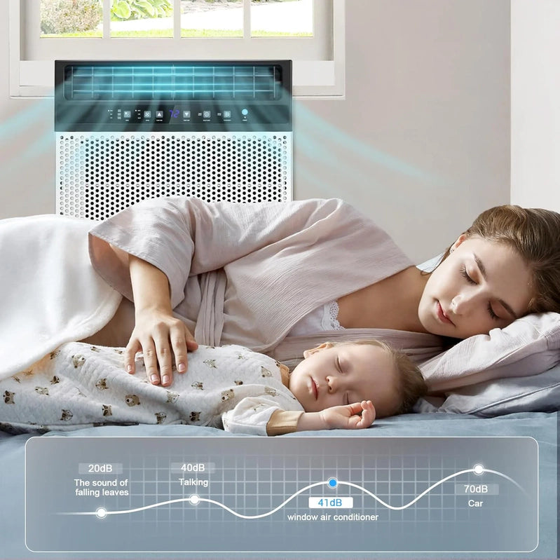 Antarctic Star 12,000 BTU U-Shaped Window Air Conditioner Unit Cools Up To 550 Sq. Ft. With 6 Modes 24H Timer, Ultra Quiet Window AC Units
