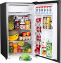 Upstreman 3.2 Cu. Ft. Mini Fridge With Freezer, Single Door Mini Fridge, Dorm Fridge, Adjustable Thermostat, Black-BR321