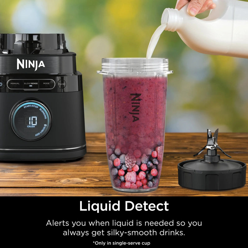 Ninja Detect Kitchen System Power Blender Plus Processor With Blend Sense Technology, Silver, TB400