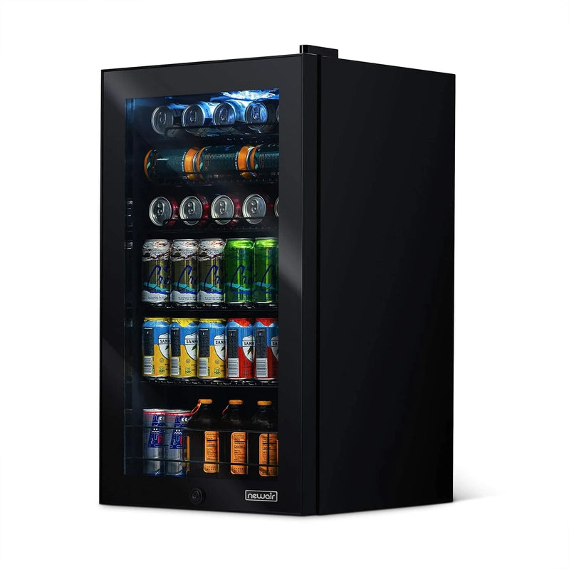 Beverage Refrigerator Cooler, 126 Cans Free Standing With Right Hinge Glass Door, Mini Fridge Beverage Organizer For Beer, Wine, Soda