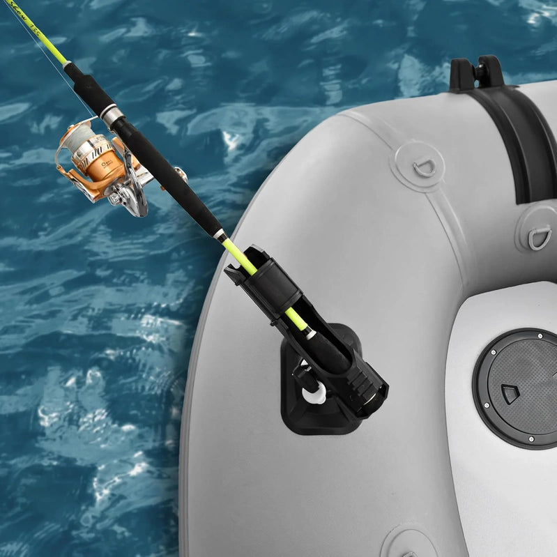 Inflatable Boat, Yacht Dinghy Tender Raft, Multi Person Fishing Boat, Aluminum Floor Oars, Fishing Rod Holders, Heavy-Duty PVC, 2024 Model