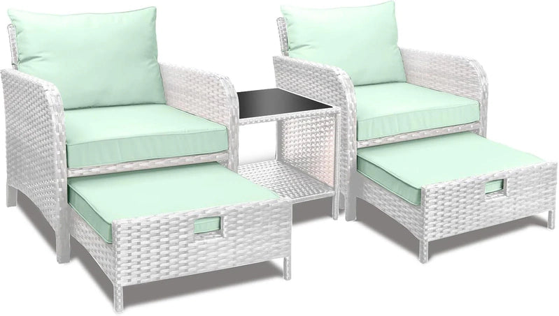 Leveleve Balcony Furniture 5 Piece Patio Conversation Set