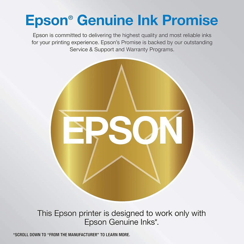 ET-4800 Wireless All-in-One Cartridge-Free Supertank Printer With Scanner, Copier, Fax, ADF And Ethernet C Ideal-For Your Home Office, White