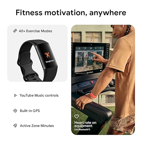 Fitbit Charge 6 Fitness Tracker With Google Apps