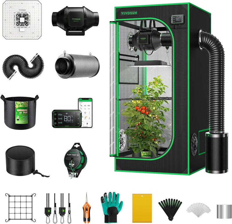 Vivosun Giy Smart Grow Tent System 2x2, WiFi-Integrated Grow Tent Kit, With Automate Ventilation And Circulation, E42A