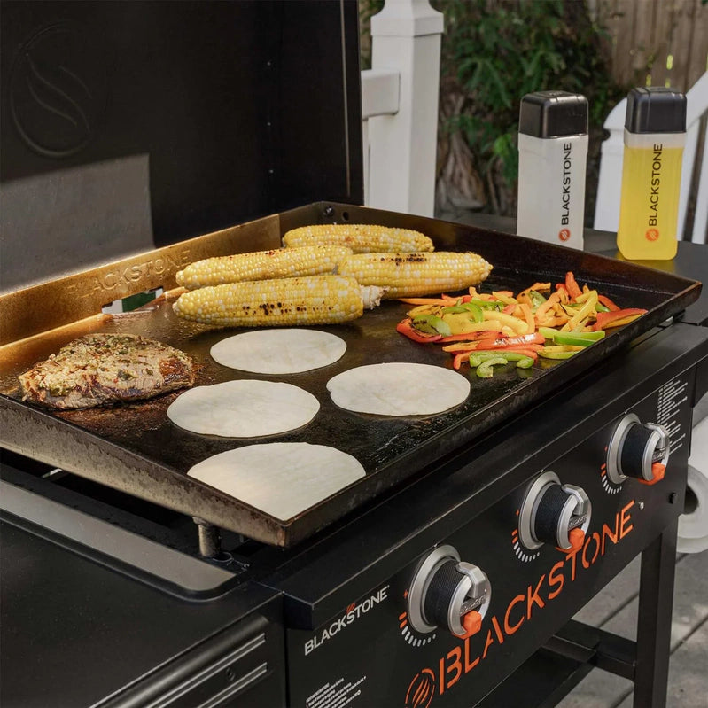 28 In. Blackstone Griddle 2080 With Hood XL Griddle Original 3-Burner Outdoor Flat Top Grill, With Blackstone Griddle Accessories, Seasoning